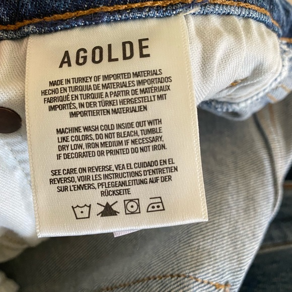 NWT AGOLDE size 28 Wilder Mid Rise Comfort Stretch Blue jeans - Picture 15 of 16